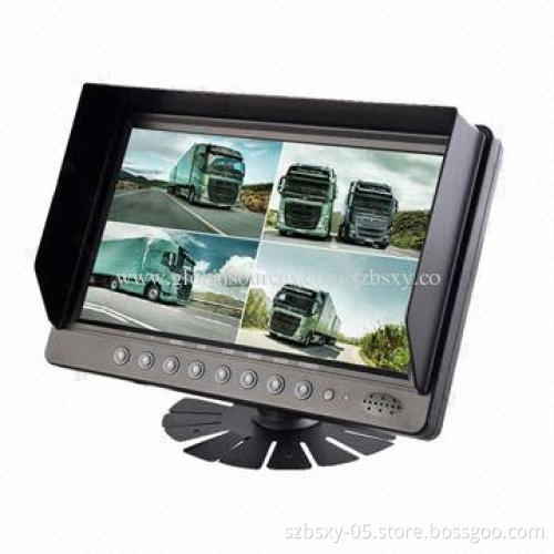 9-inch 4-channel Digital Car Monitor for Heavy-duty Equipment, 12-32V Working Voltage